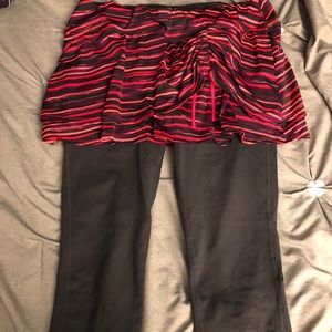 Athleta cropped leggings with skirt